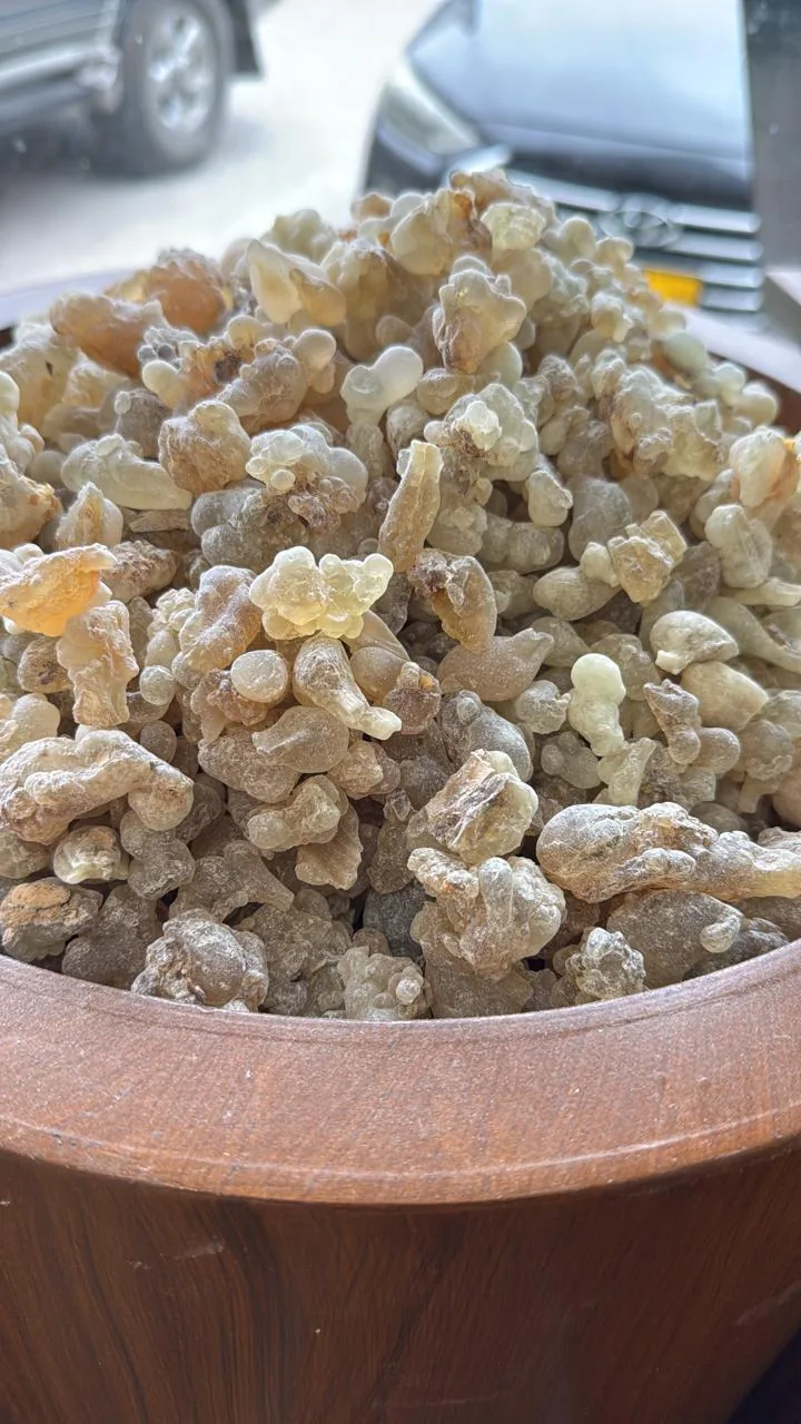 Resin in a wooden bowl